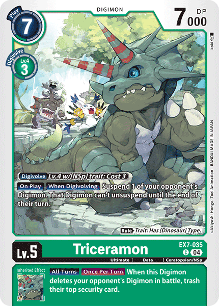 EX7-035 Triceramon Common