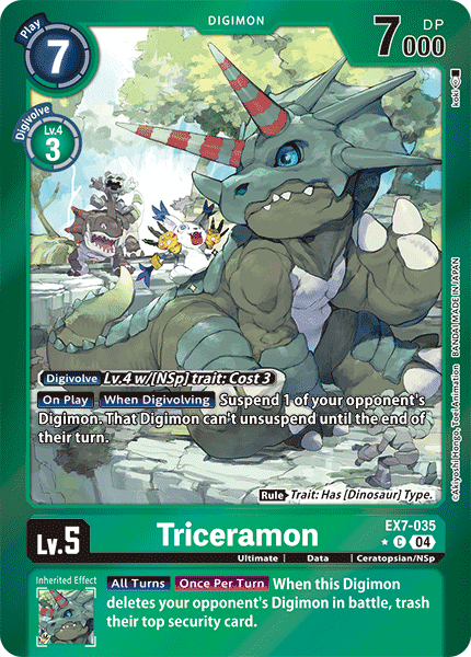 EX7-035 Triceramon Limited Foil Common