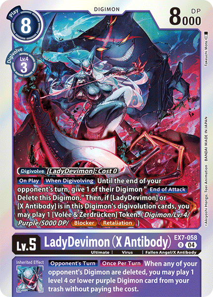 EX7-058 LadyDevimon (X Antibody) Rare