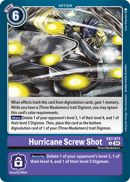 EX7-071 Hurricane Screw Shot Uncommon