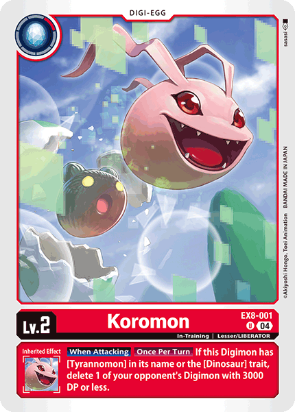 EX8-001 Koromon Uncommon