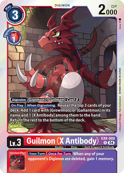 EX8-009 Guilmon (X Antibody) Rare