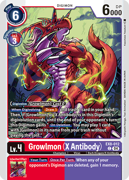 EX8-012 Growlmon (X Antibody) Common