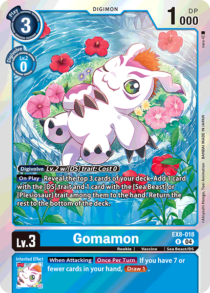 EX8-018 Gomamon Rare