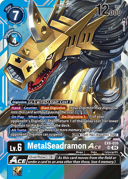 EX8-026 MetalSeadramon ACE Super Rare