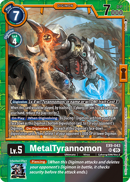 EX9-043 MetalTyrannomon Super Rare