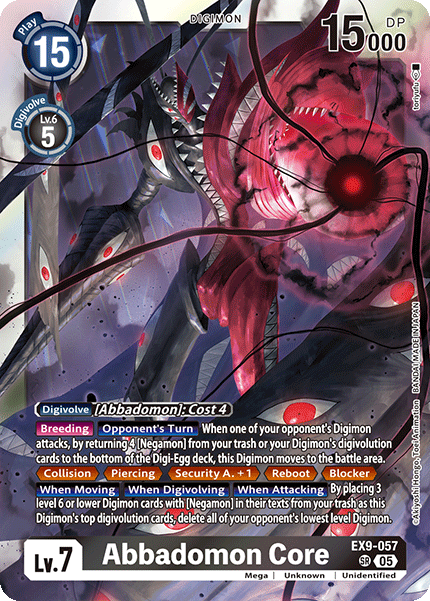 EX9-057 Abbadomon Core Super Rare