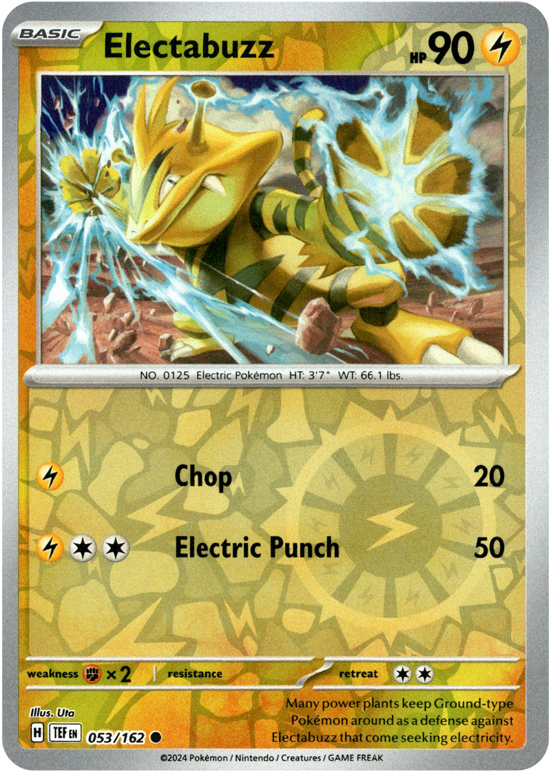 053/162 Electabuzz Common Reverse Holo Temporal Forces