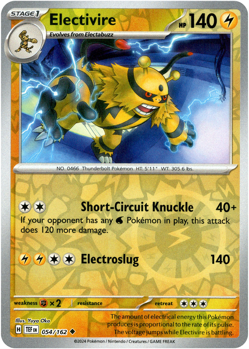 054/162 Electivire Uncommon Reverse Holo Temporal Forces