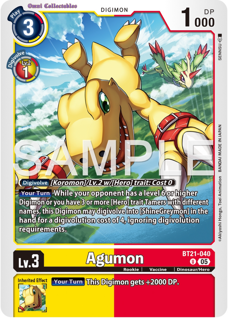 BT21-040 Agumon Uncommon
