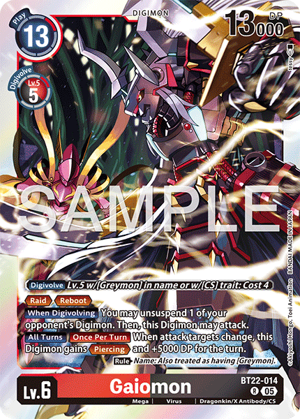 BT22-014 Gaiomon Rare