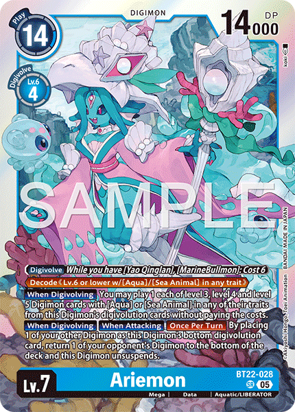 BT22-028 Ariemon Super Rare