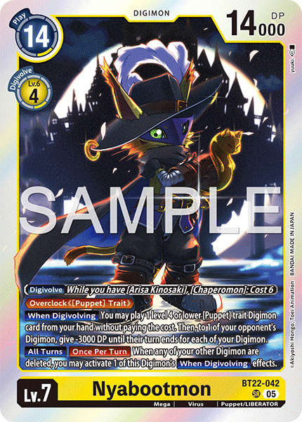 BT22-042 Nyabootmon Super Rare