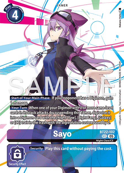 BT22-102 Sayo Secret Rare