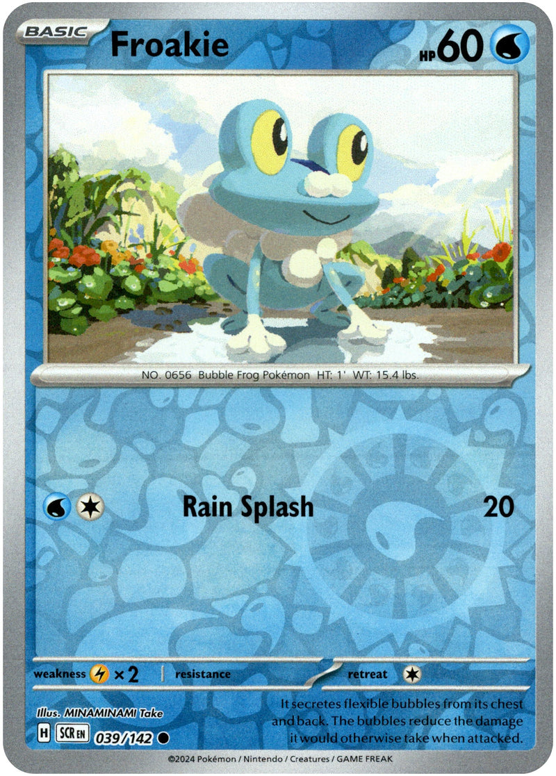 039/142 Froakie Common Reverse Holo Stellar Crown