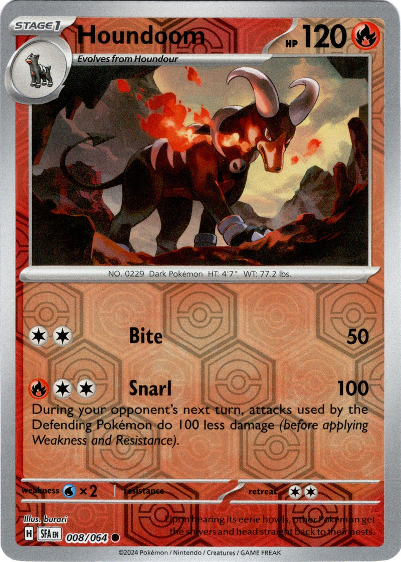 008/064 Houndoom Common Reverse Holo Shrouded Fable