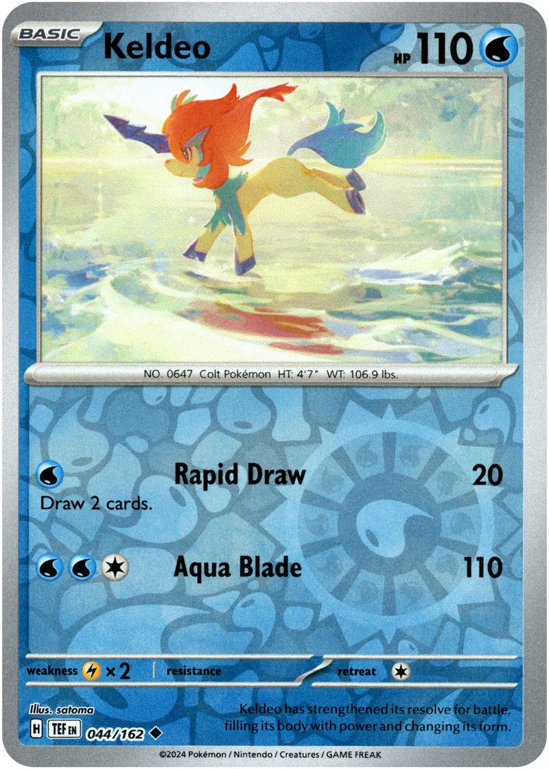 044/162 Keldeo Uncommon Reverse Holo Temporal Forces