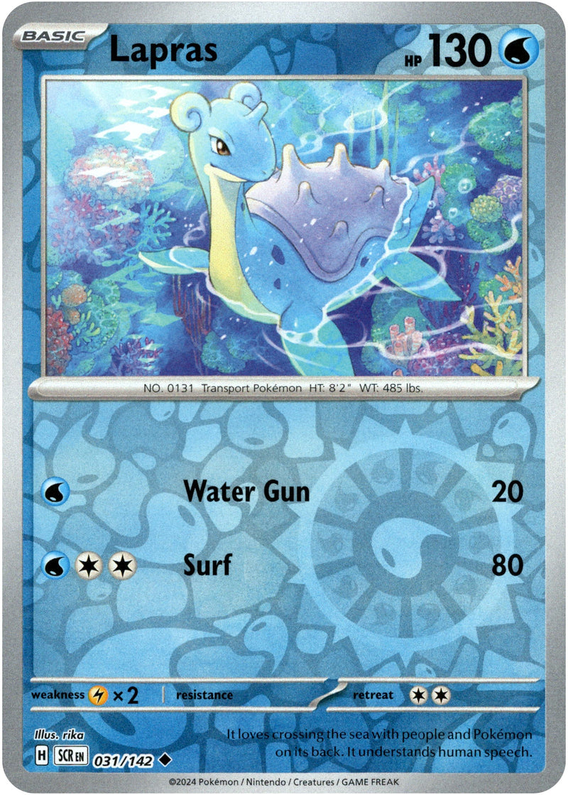 031/142 Lapras Uncommon Reverse Holo Stellar Crown