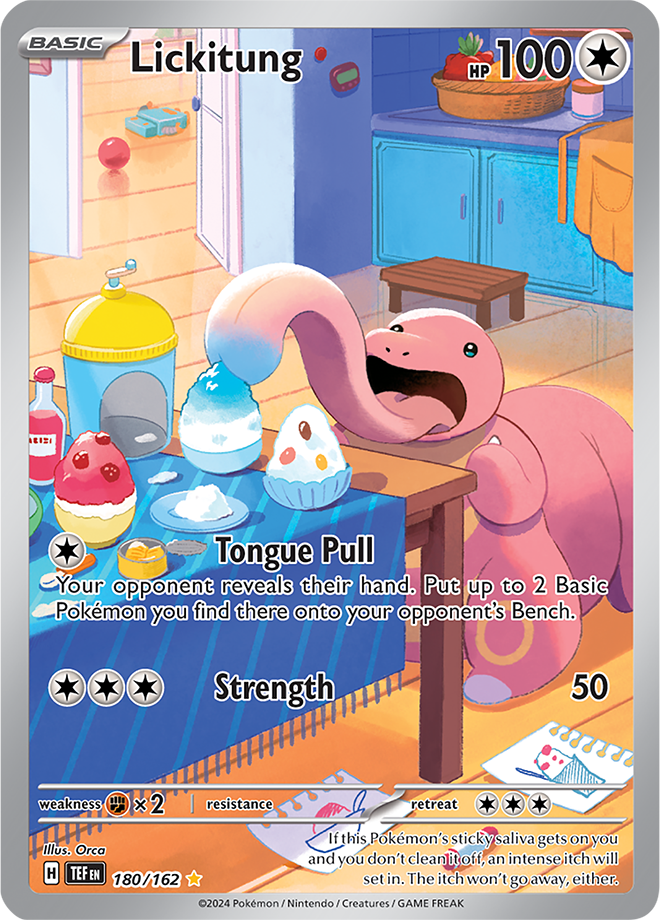 180/162 Lickitung Illustration Rare Temporal Forces