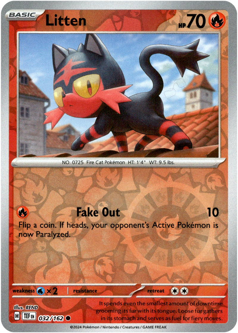 032/162 Litten Common Reverse Holo Temporal Forces