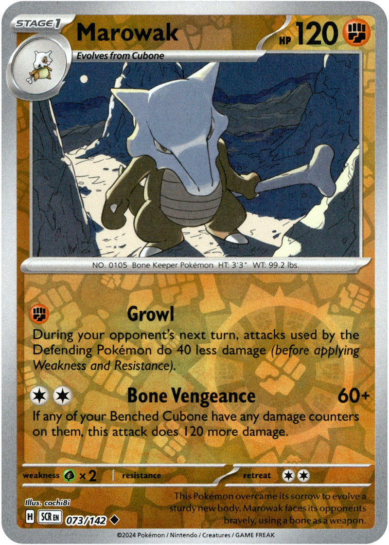 073/142 Marowak Uncommon Reverse Holo Stellar Crown