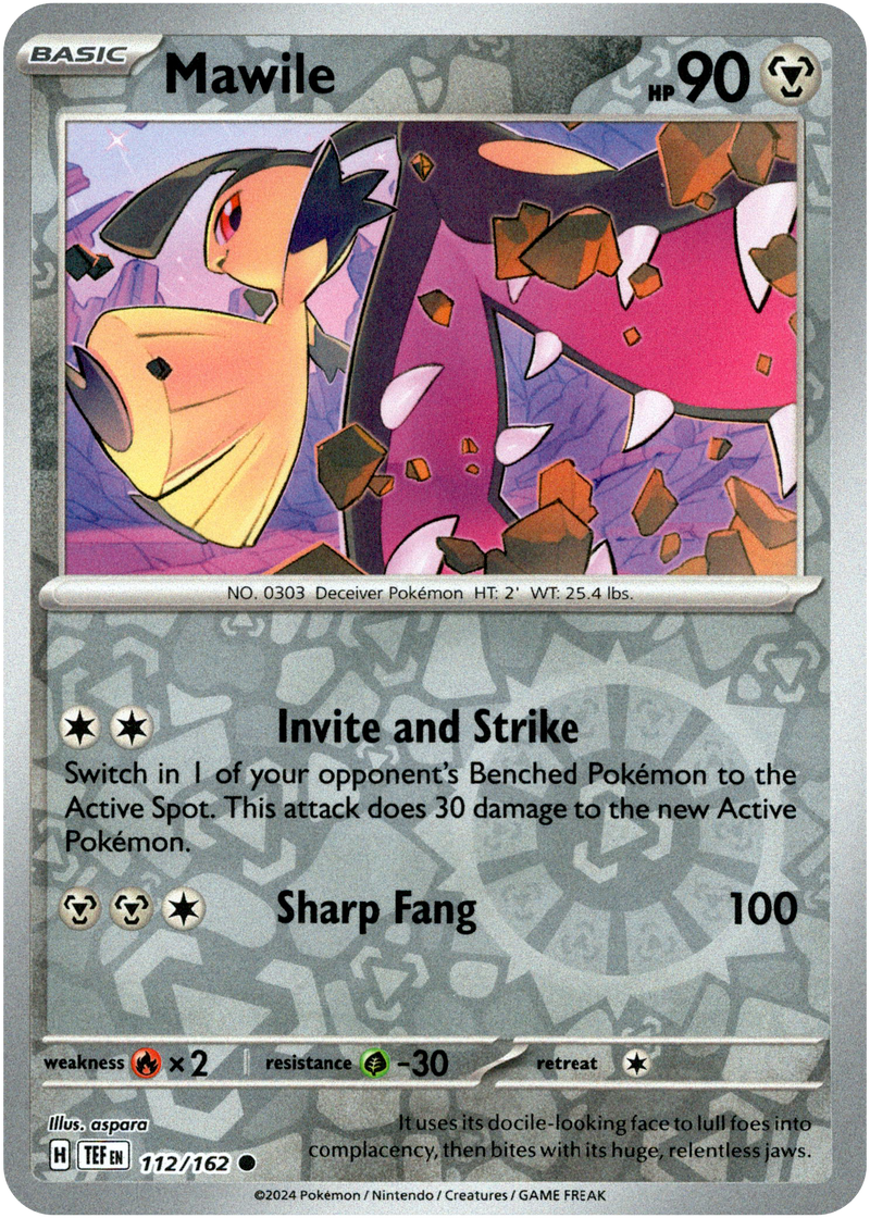 112/162 Mawile Common Reverse Holo Temporal Forces