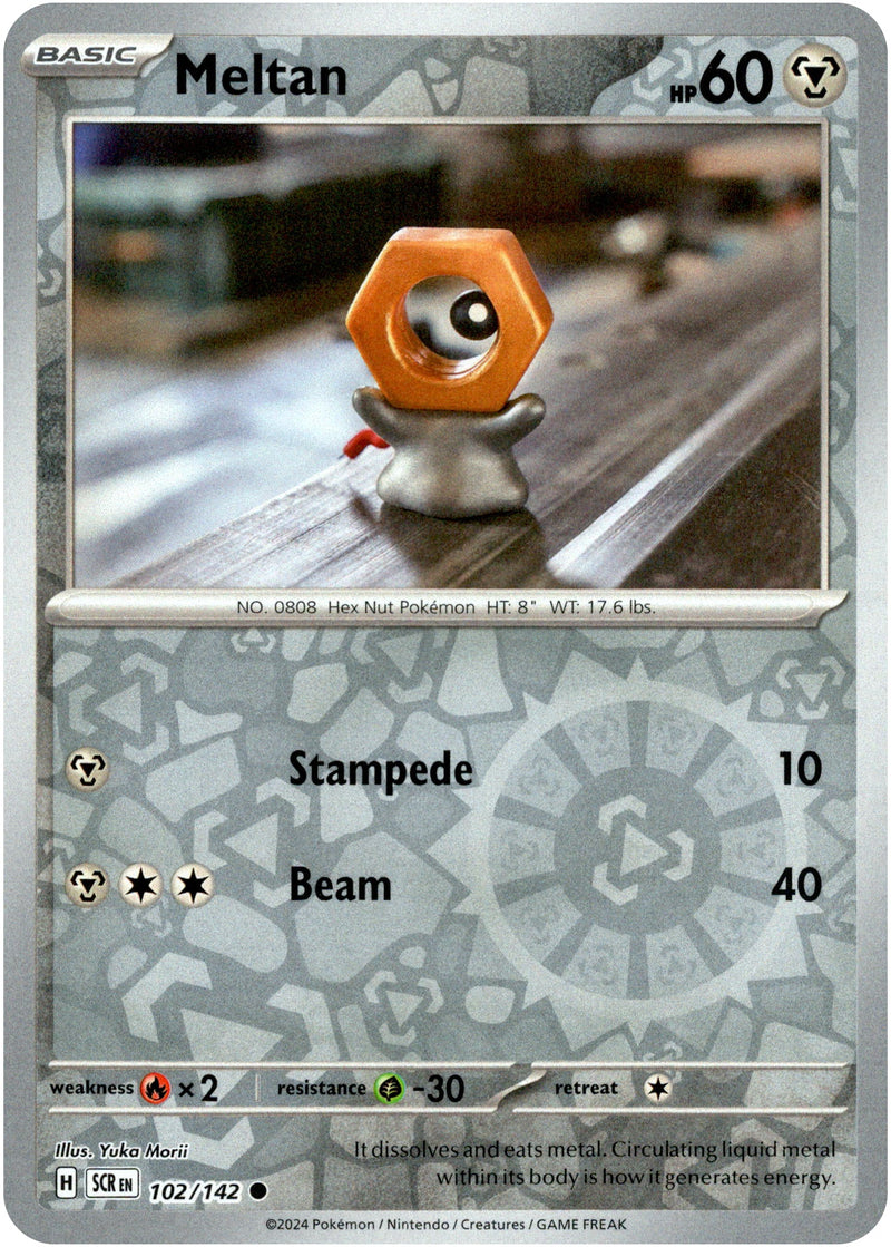 102/142 Meltan Common Reverse Holo Stellar Crown