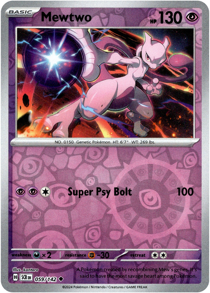 059/142 Mewtwo Uncommon Reverse Holo Stellar Crown