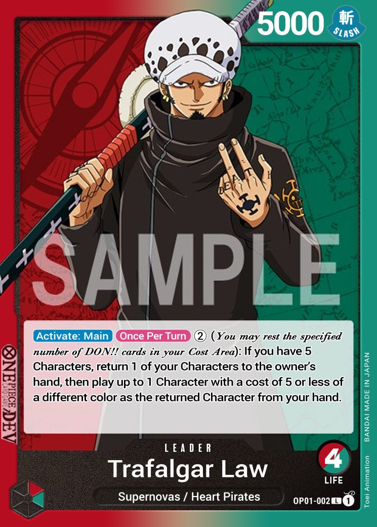 OP01-002 Trafalgar Law Leader Corrected Version Wave 3