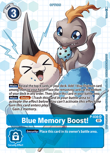 P-036 Blue Memory Boost! Next Adventure Box Promotion Pack