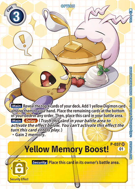 P-037 Yellow Memory Boost! Next Adventure Box Promotion Pack