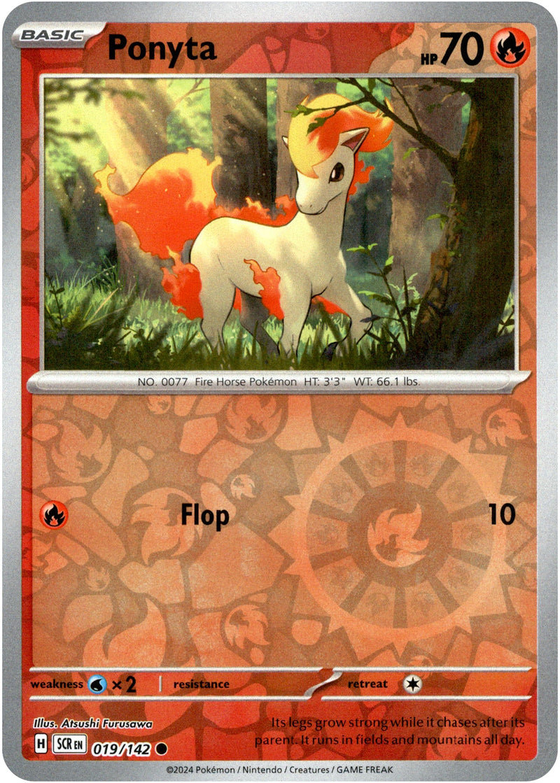 019/142 Ponyta Common Reverse Holo Stellar Crown