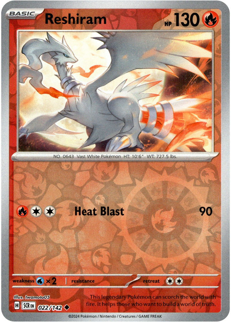 022/142 Reshiram Uncommon Reverse Holo Stellar Crown