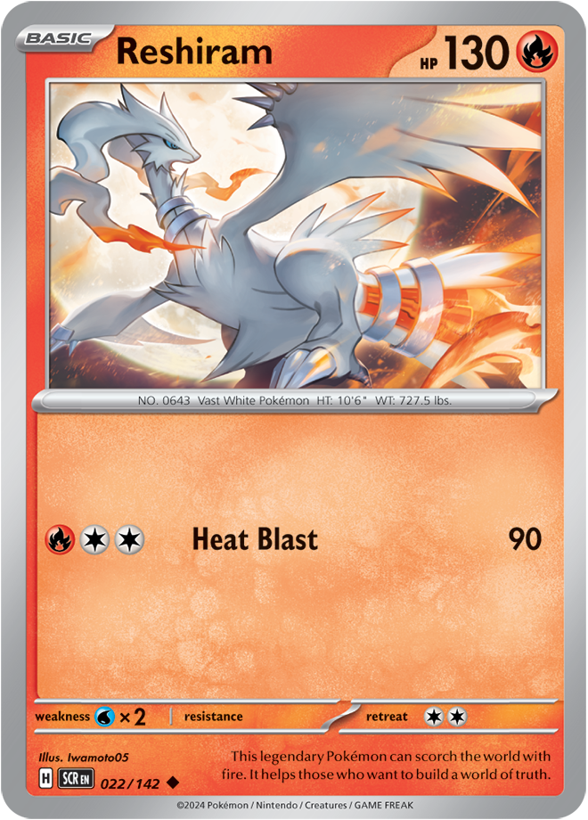 022/142 Reshiram Uncommon Stellar Crown