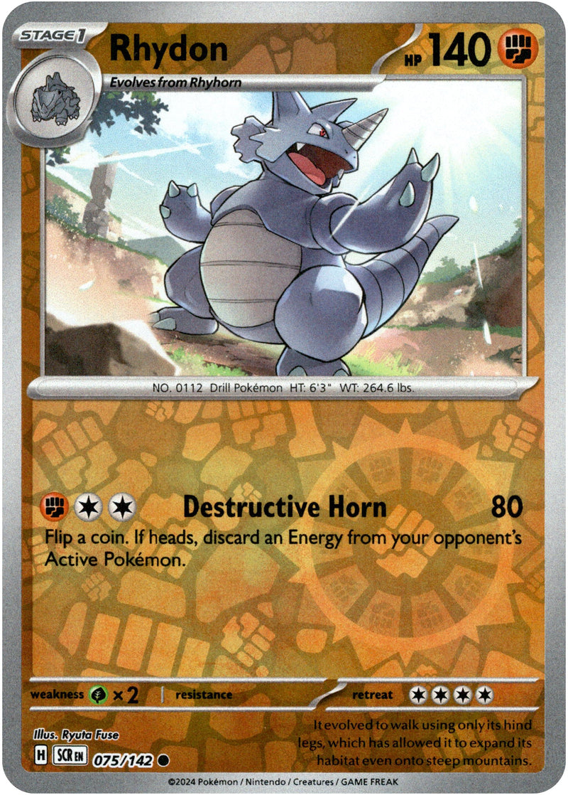 075/142 Rhydon Common Reverse Holo Stellar Crown