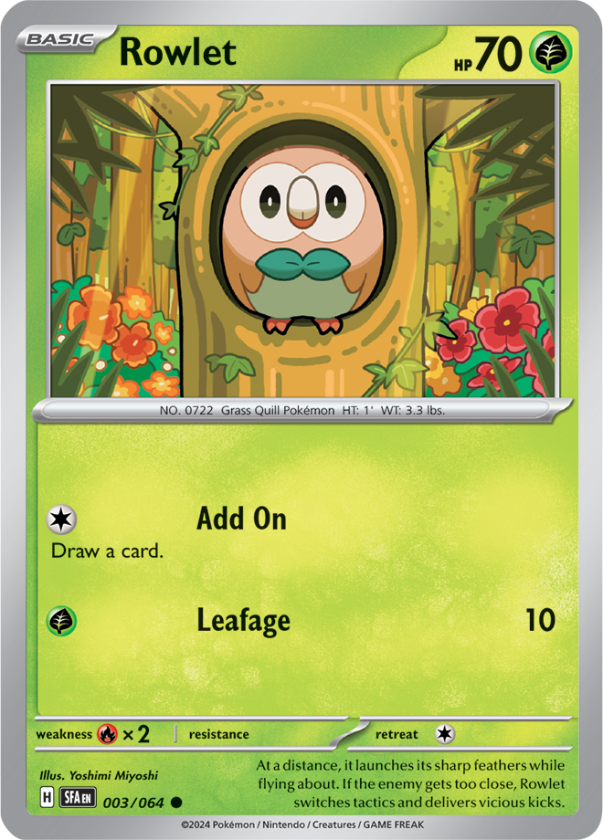 003/064 Rowlet Common Shrouded Fable