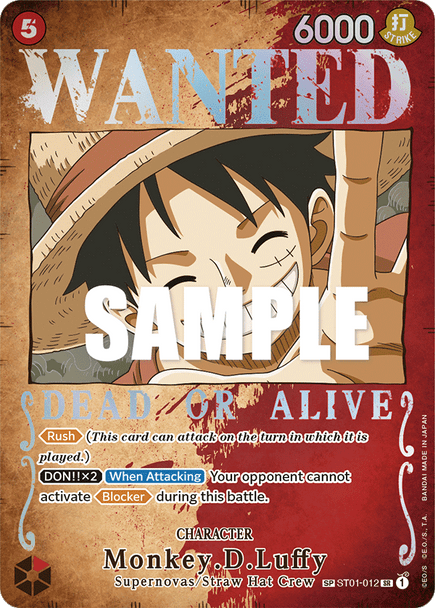 ST01-012 -  Monkey. D. Luffy. Wanted Alternate Art