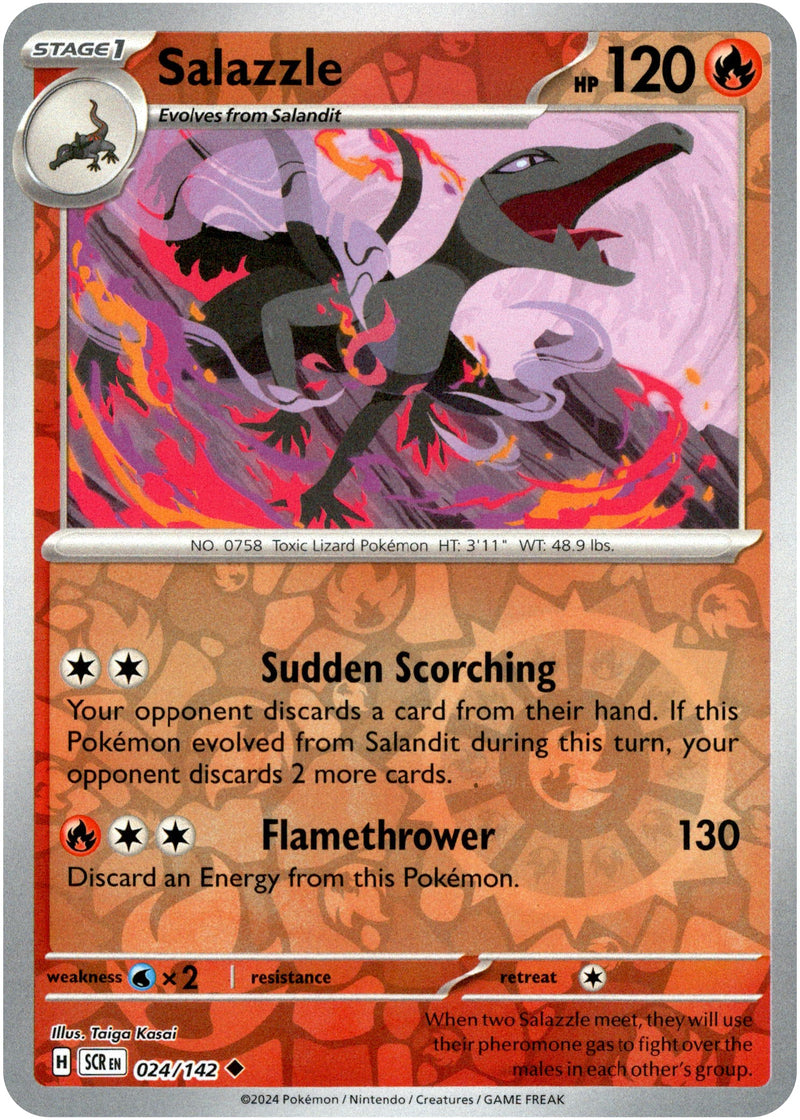 024/142 Salazzle Uncommon Reverse Holo Stellar Crown