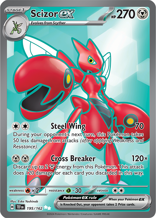 195/162 Scizor EX Full Art Temporal Forces