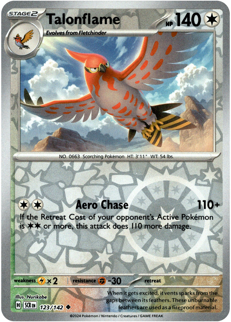 123/142 Talonflame Uncommon Reverse Holo Stellar Crown