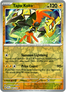 065/191 Tapu Koko Rare Reverse Holo Surging Sparks