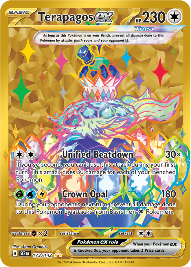 173/142 Terapagos EX Hyper Rare Stellar Crown