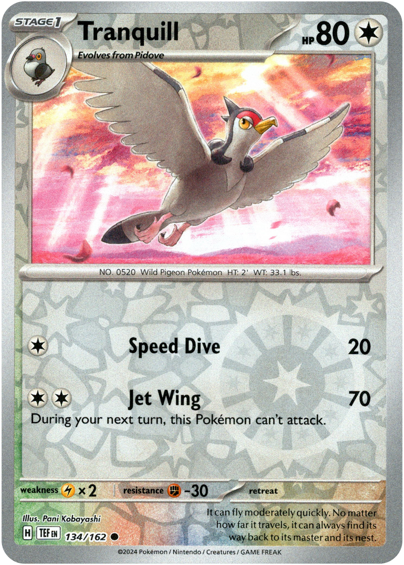 134/162 Tranquill Common Reverse Holo Temporal Forces