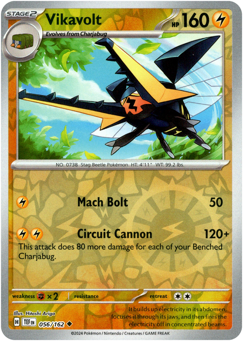 056/162 Vikavolt Uncommon Reverse Holo Temporal Forces