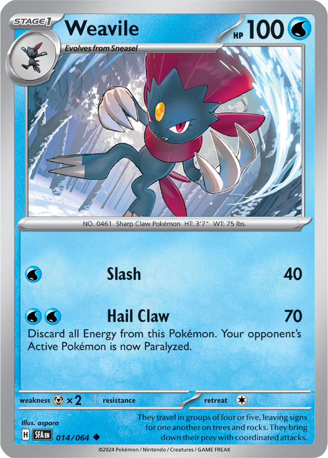 014/064 Weavile Uncommon Shrouded Fable