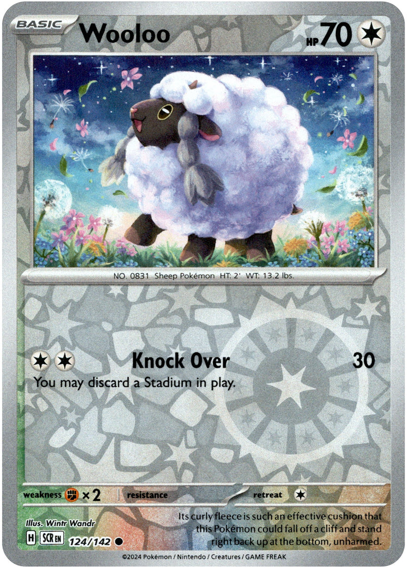 124/142 Wooloo Common Reverse Holo Stellar Crown