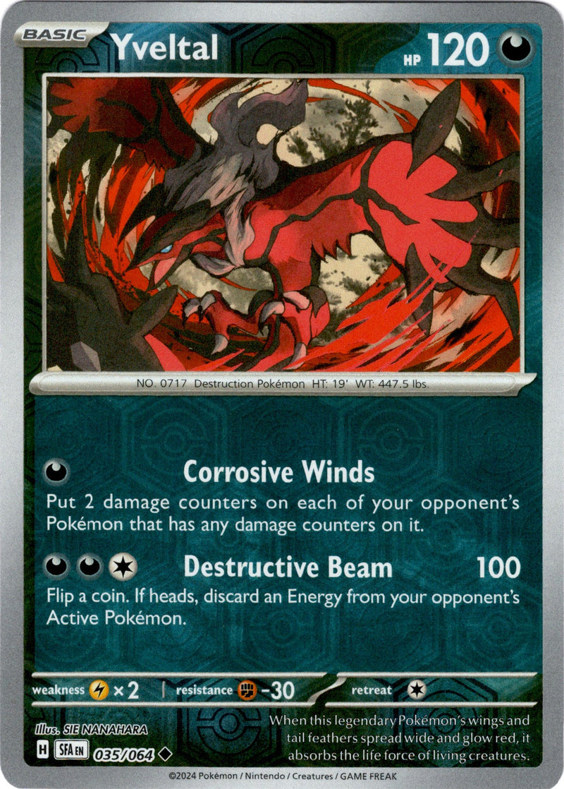 035/064 Yveltal Uncommon Reverse Holo Shrouded Fable