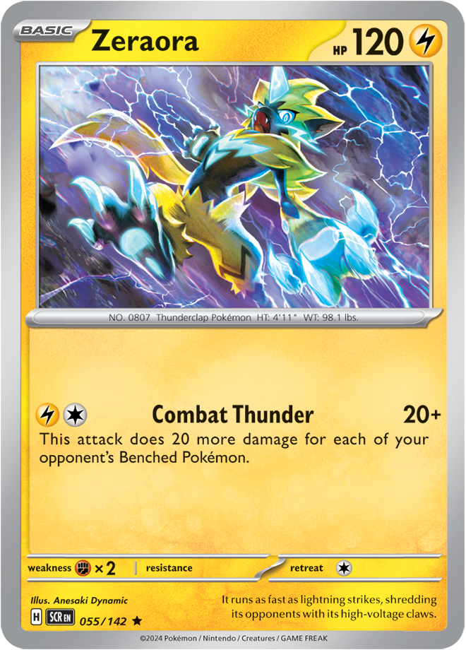 055/142 Zeraora Holo Rare Stellar Crown