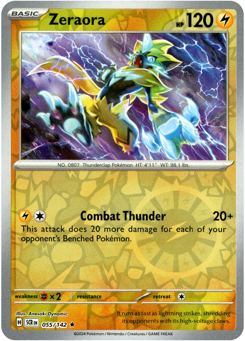 055/142 Zeraora Rare Reverse Holo Stellar Crown