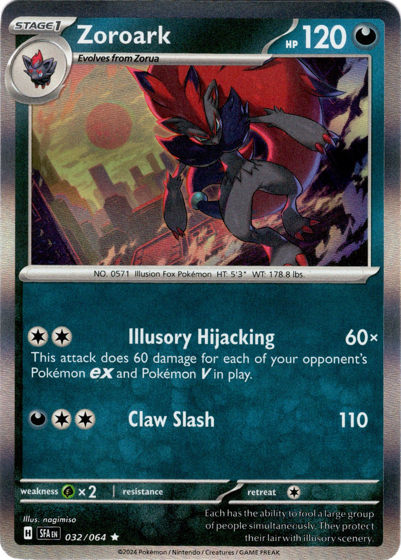 032/064 Zoroark Holo Rare Shrouded Fable